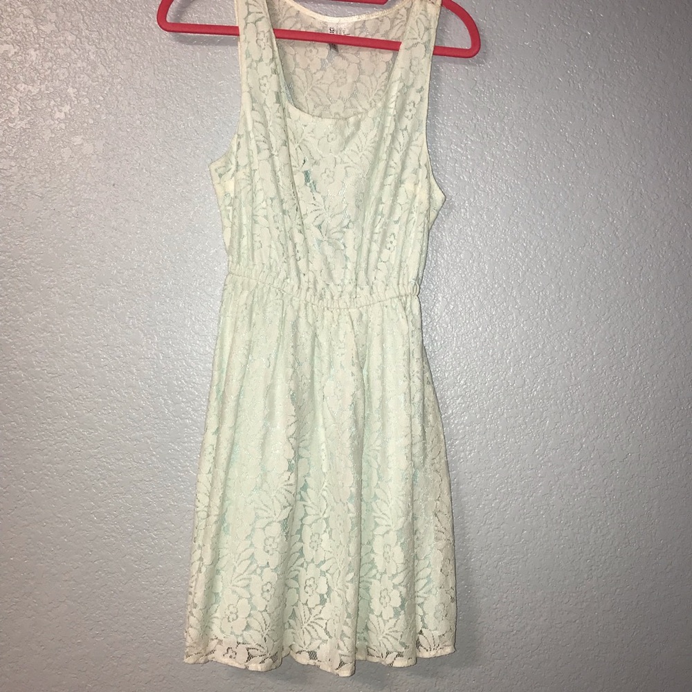 Blue & White Lace Dress